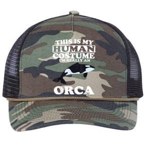 Orca Killer Whale Love Retro Rope Trucker Hat Cap