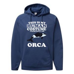 Orca Killer Whale Love Performance Fleece Hoodie