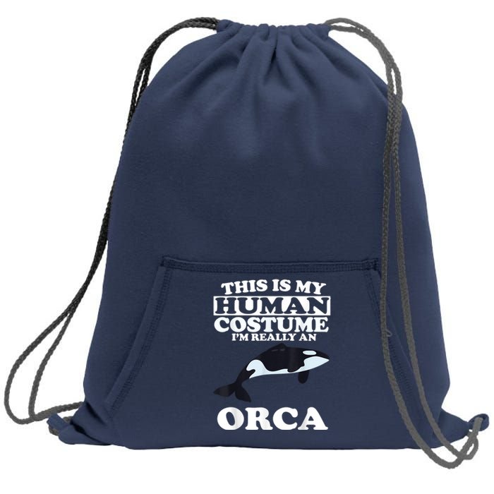 Orca Killer Whale Love Sweatshirt Cinch Pack Bag