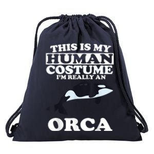 Orca Killer Whale Love Drawstring Bag