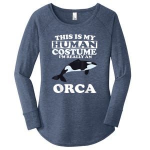 Orca Killer Whale Love Women's Perfect Tri Tunic Long Sleeve Shirt