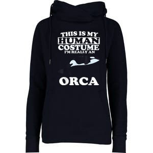 Orca Killer Whale Love Womens Funnel Neck Pullover Hood