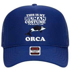 Orca Killer Whale Love High Crown Mesh Back Trucker Hat