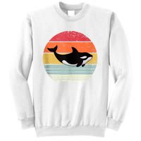 Orca Killer Whale Sea Panda Vintage Retro 80s Style Tank Top Sweatshirt