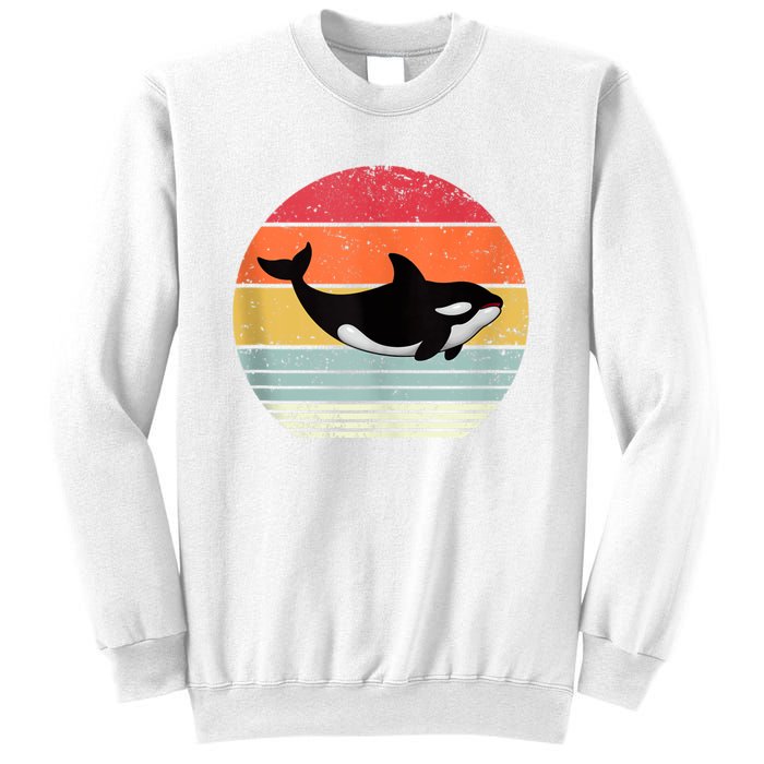 Orca Killer Whale Sea Panda Vintage Retro 80s Style Tank Top Sweatshirt