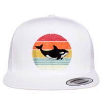 Orca Killer Whale Sea Panda Vintage Retro 80s Style Tank Top Flat Bill Trucker Hat