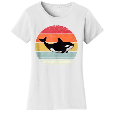 Orca Killer Whale Sea Panda Vintage Retro 80s Style Tank Top Women's T-Shirt