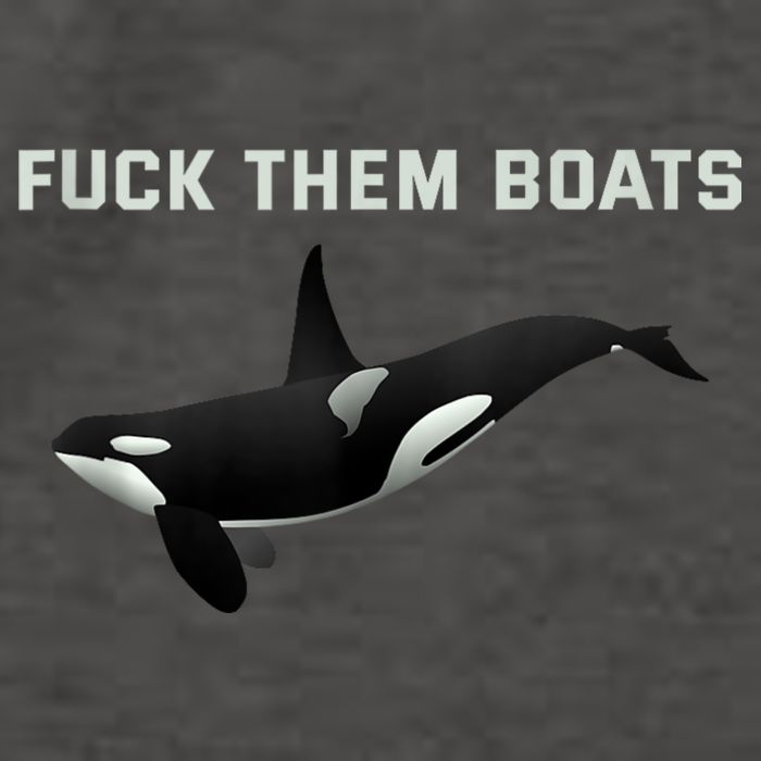 Orca Killer Whale Fuck Them Boats Funny Boat Whale Gift Vector Backpack