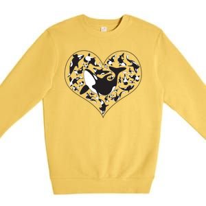 Orca Killer Whale Love Premium Crewneck Sweatshirt