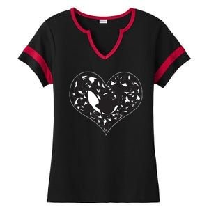 Orca Killer Whale Love Ladies Halftime Notch Neck Tee