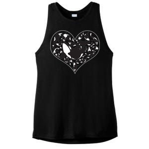 Orca Killer Whale Love Ladies PosiCharge Tri-Blend Wicking Tank