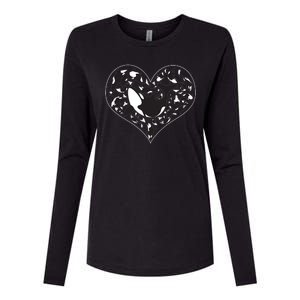 Orca Killer Whale Love Womens Cotton Relaxed Long Sleeve T-Shirt