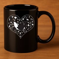 Orca Killer Whale Love 11oz C Handle Ceramic Mug