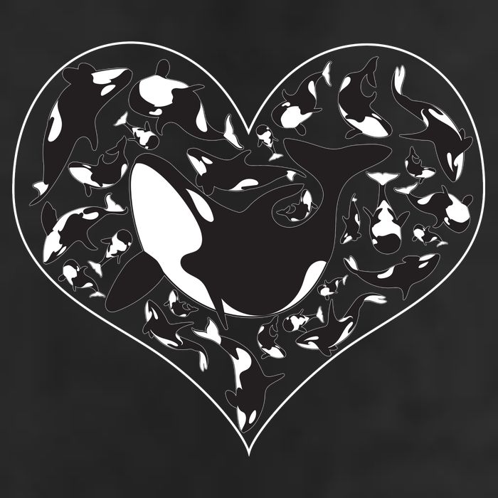 Orca Killer Whale Love 11oz C Handle Ceramic Mug