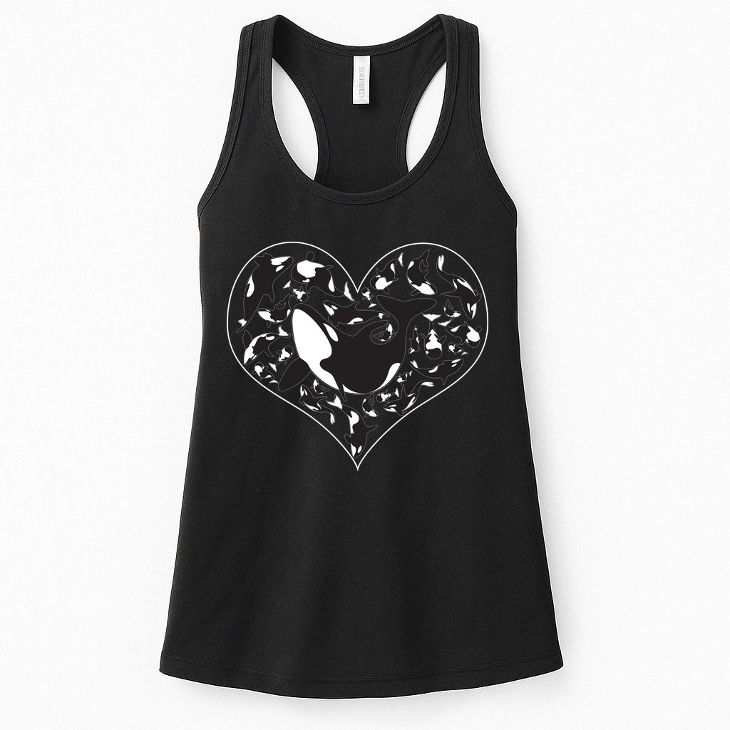 Orca Killer Whale Love Womens Tank Top