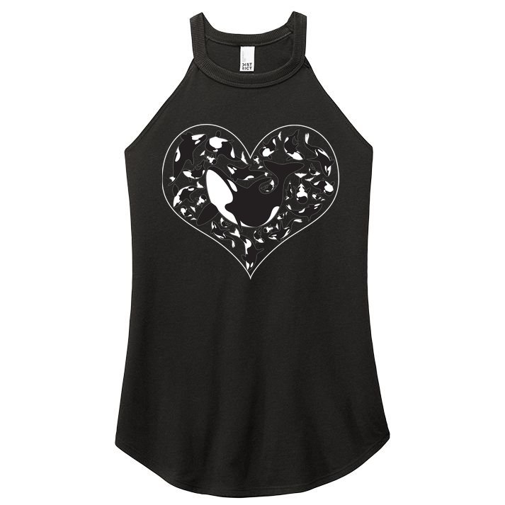 Orca Killer Whale Love Women's Perfect Tri Rocker Tank