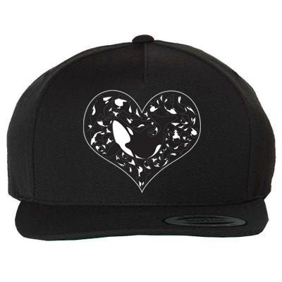 Orca Killer Whale Love Wool Snapback Cap