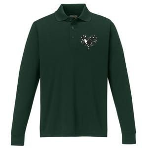 Orca Killer Whale Love Performance Long Sleeve Polo