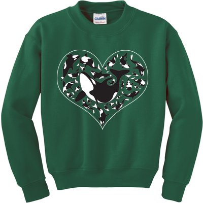 Orca Killer Whale Love Kids Sweatshirt
