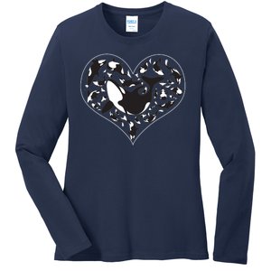 Orca Killer Whale Love Ladies Long Sleeve Shirt