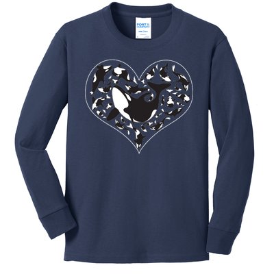 Orca Killer Whale Love Kids Long Sleeve Shirt