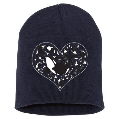 Orca Killer Whale Love Short Acrylic Beanie