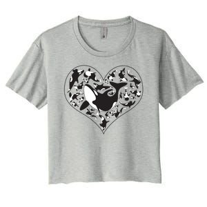 Orca Killer Whale Love Women's Crop Top Tee