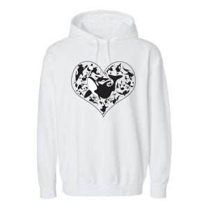 Orca Killer Whale Love Garment-Dyed Fleece Hoodie