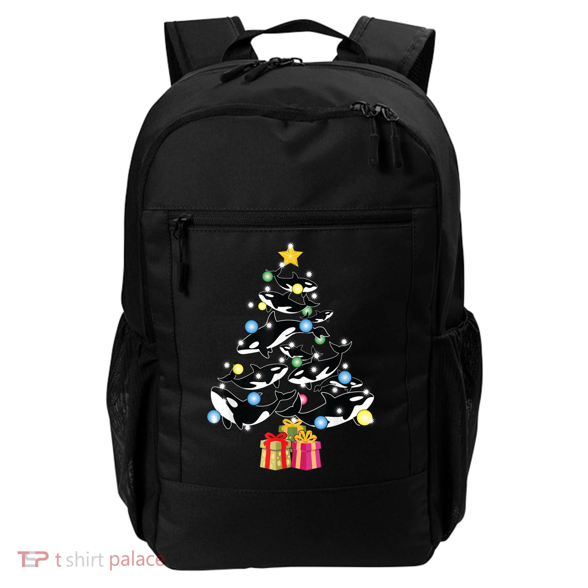 Orca Killer Whale Christmas Tree Orca Whales Lover Gift Daily Commute Backpack