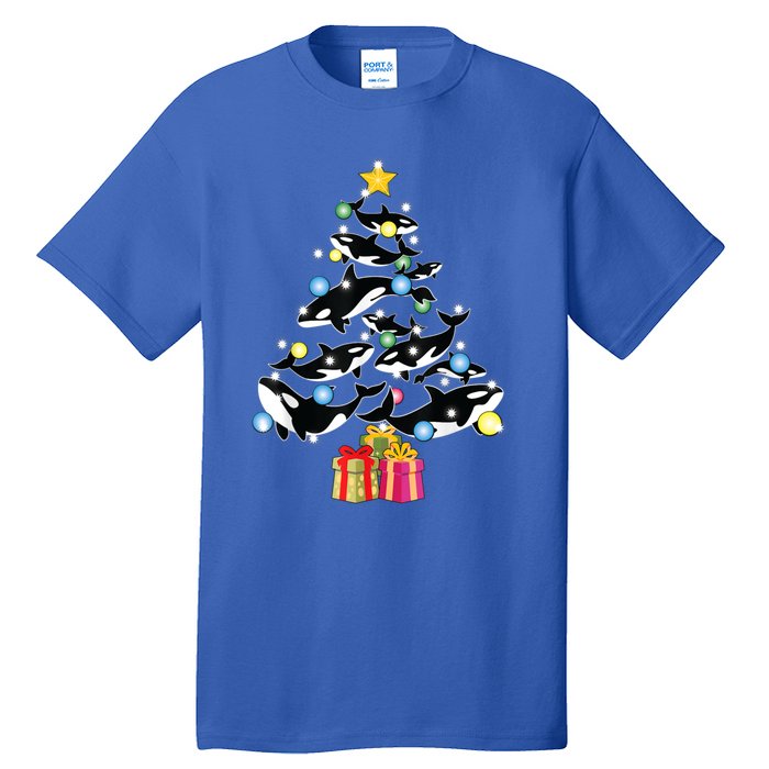 Orca Killer Whale Christmas Tree Orca Whales Lover Gift Tall T-Shirt