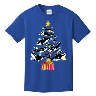 Orca Killer Whale Christmas Tree Orca Whales Lover Gift Kids T-Shirt