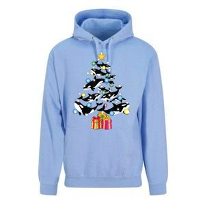 Orca Killer Whale Christmas Tree Orca Whales Lover Gift Unisex Surf Hoodie