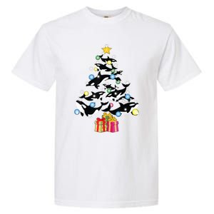 Orca Killer Whale Christmas Tree Orca Whales Lover Gift Garment-Dyed Heavyweight T-Shirt