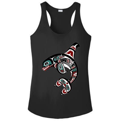 Orca Killer Whale Pacific Northwest Alaska Native American Ladies PosiCharge Competitor Racerback Tank