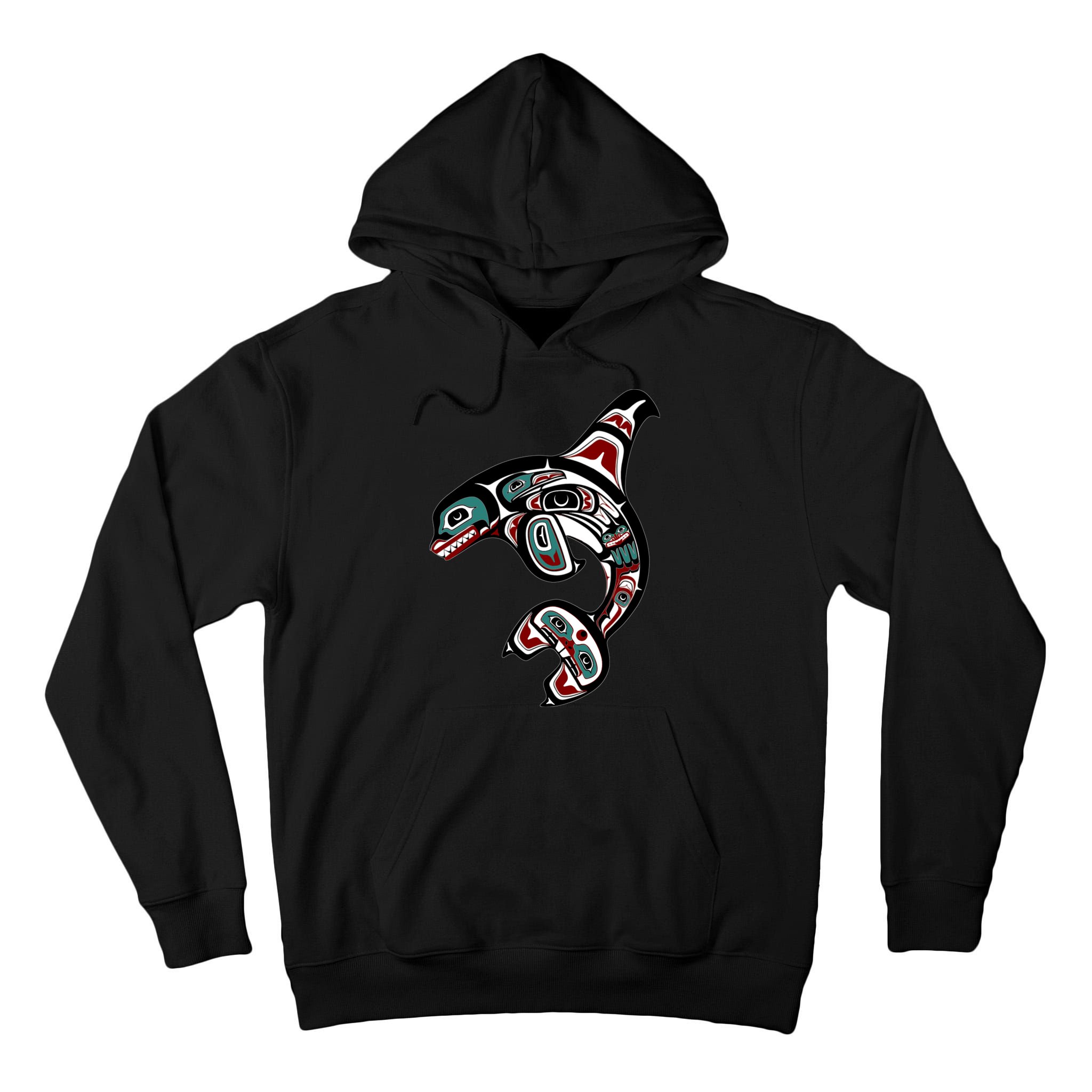 Orca Killer Whale Pacific Northwest Alaska Native American Tall Hoodie