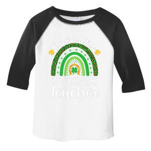 One Lucky 1st Grade Teacher St Patricks Day Teacher Rainbow Graphic Plus Size Toddler Fine Jersey T-Shirt