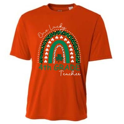 One Lucky 4th Grade Teacher St Patrick's Day 2022 'S Great Gift Cooling Performance Crew T-Shirt