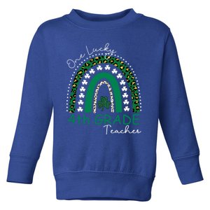 One Lucky 4th Grade Teacher St Patrick's Day 2022 'S Great Gift Toddler Sweatshirt