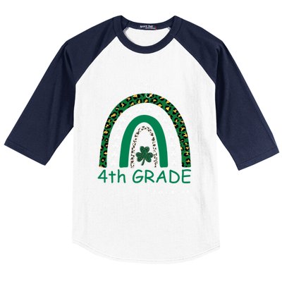 One Lucky 4th Grade Teacher St Patrick's Day 2022 'S Great Gift Baseball Sleeve Shirt