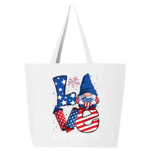 Orthoptist Love 4th Of July Gnome Usa Patriotic Meaningful Gift 25L Jumbo Tote