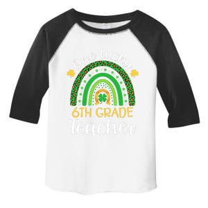 One Lucky 6th Grade Teacher St Patricks Day Teacher Rainbow Graphic Plus Size Toddler Fine Jersey T-Shirt