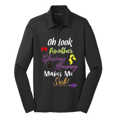 Oh Look Another Glorious Morning Halloween Funny Silk Touch Performance Long Sleeve Polo