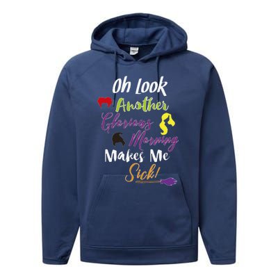 Oh Look Another Glorious Morning Halloween Funny Performance Fleece Hoodie