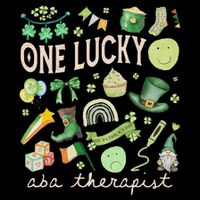 One Lucky Aba Therapist St Patricks Day Behavior Analysis Full-Length Apron With Pockets