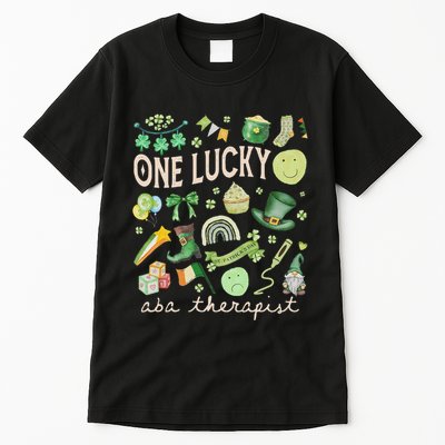 One Lucky Aba Therapist St Patricks Day Behavior Analysis Tall T-Shirt