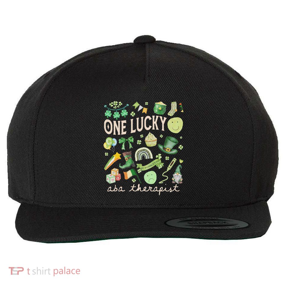 One Lucky Aba Therapist St Patricks Day Behavior Analysis Wool Snapback Cap