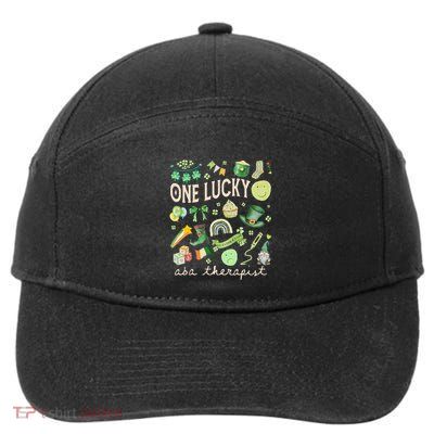 One Lucky Aba Therapist St Patricks Day Behavior Analysis Gift 7-Panel Snapback Hat