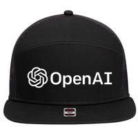 OpenAI Logo AI Artificial Intelligence NLP API GPT3 7 Panel Mesh Trucker Snapback Hat