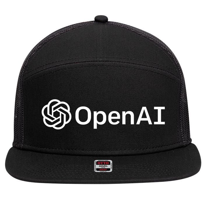OpenAI Logo AI Artificial Intelligence NLP API GPT3 7 Panel Mesh Trucker Snapback Hat