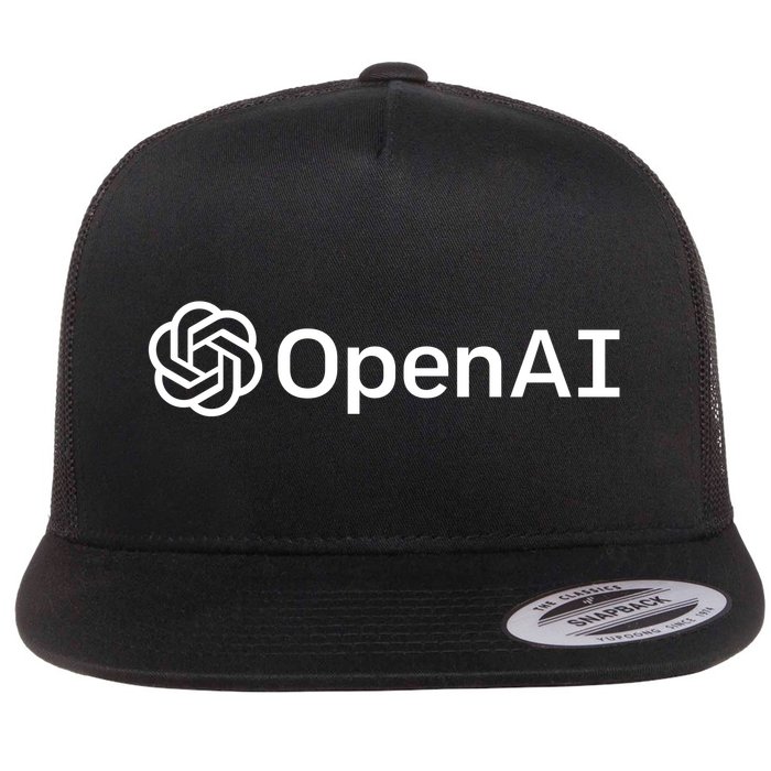 OpenAI Logo AI Artificial Intelligence NLP API GPT3 Flat Bill Trucker Hat
